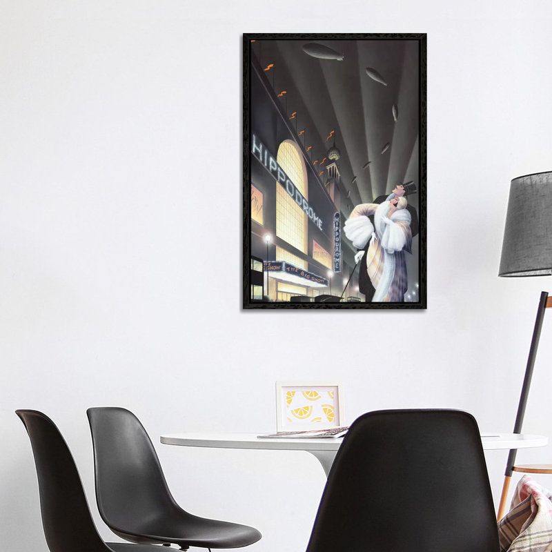 The Hippodrome by Robert Hoppe - Floater Frame Gallery-Wrapped Canvas Giclée on Canvas, 101.6 cm H x 66.04 cm W, Black