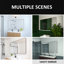 Miroir mural de salle de bain en aluminium avec design ultra-mince et caractéristiques haut de gamme