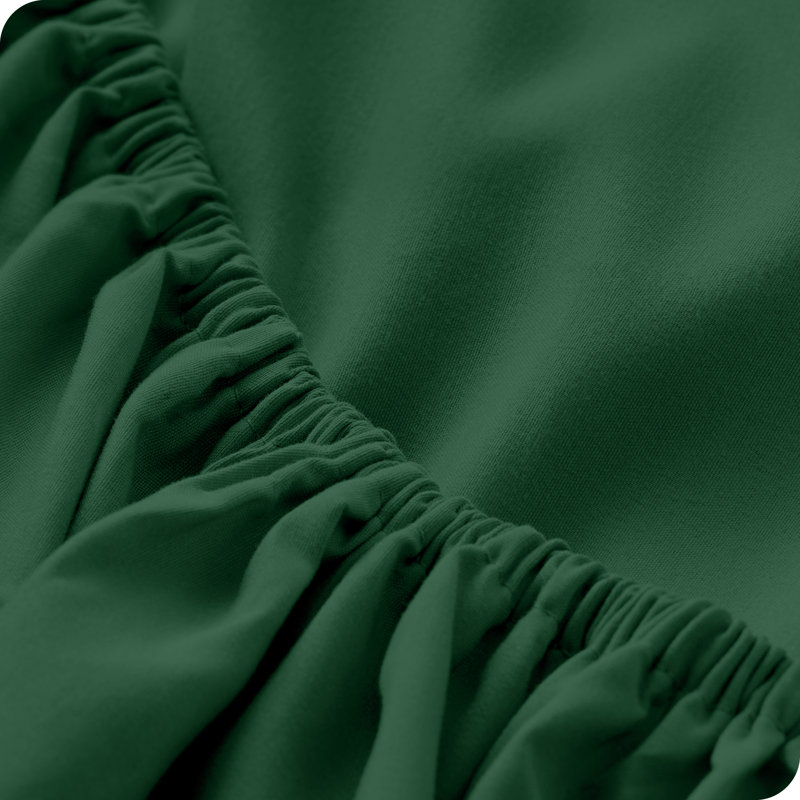 Extra Deep Microfiber Fitted Sheet, King Fitted Sheet, Forest Green