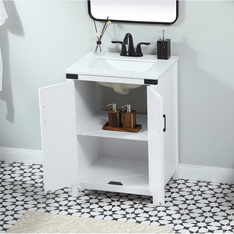 Ensemble de meuble-lavabo simple 24 po Slayton, Blanc