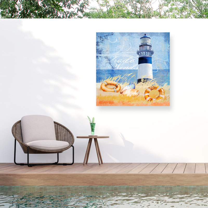 Toile d'extérieur «Trade Winds Lighthouse» Art Licensing Studio, H 24 po x l 24 po x P 1,5 po
