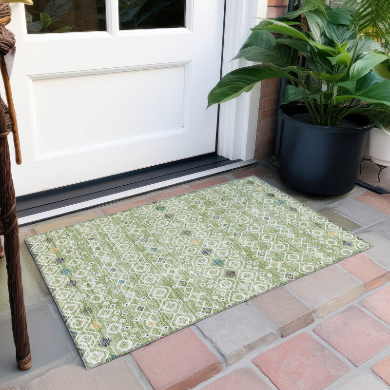Tapis rectangulaire Aleighna avec envers antidérapant, Rectangle 1 pi 8 po x 2 pi 6 po