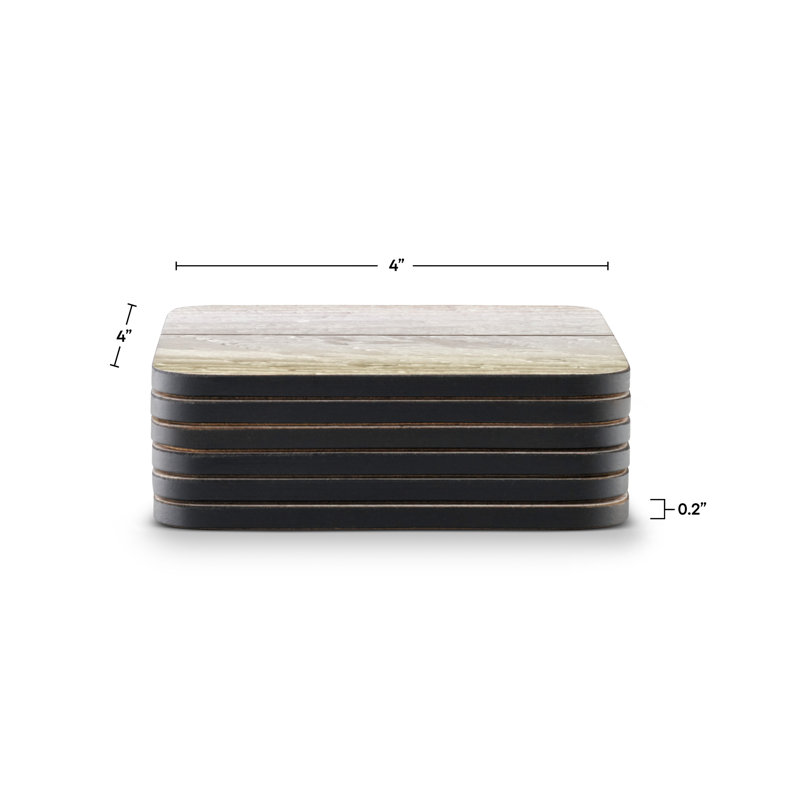 Sous-verres Pimpernel Driftwood 4 po x 4 po