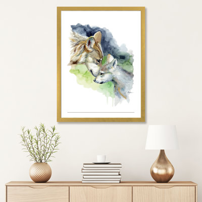 " Mother And Baby Wolves " by Watercolor Luv