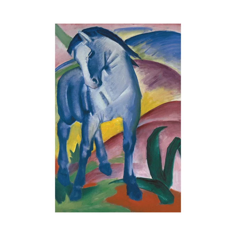 Blue Horse, 1911 by Franz Marc - Wrapped Canvas Painting, 20.32 cm H x 30.48 cm W
