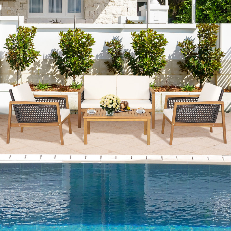Acacia 8 - Person Patio Conversation Set with Cushions