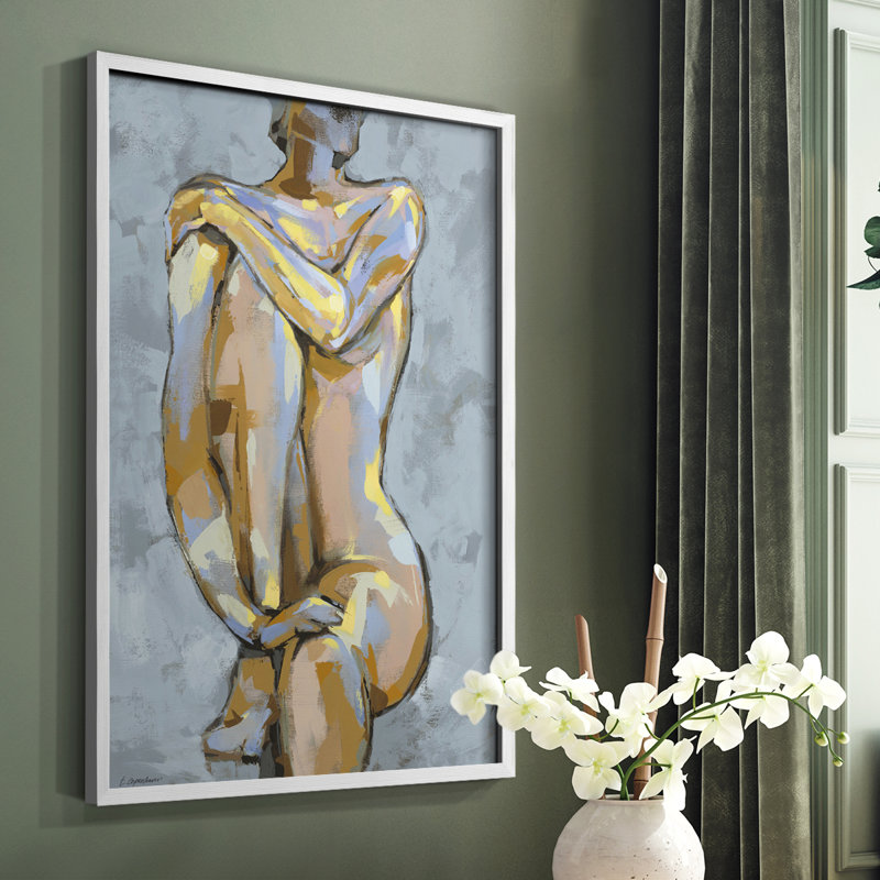 Grey Maiden I, reproduction encadrée - bois massif, Blanc, H 28 po x l 22 po