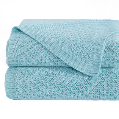 Couverture 100% tricotée en rayonne de bambou, très douce et respirante pour la chambre à coucher et les voyages, 51 x 67 pouces (paquet de 1)