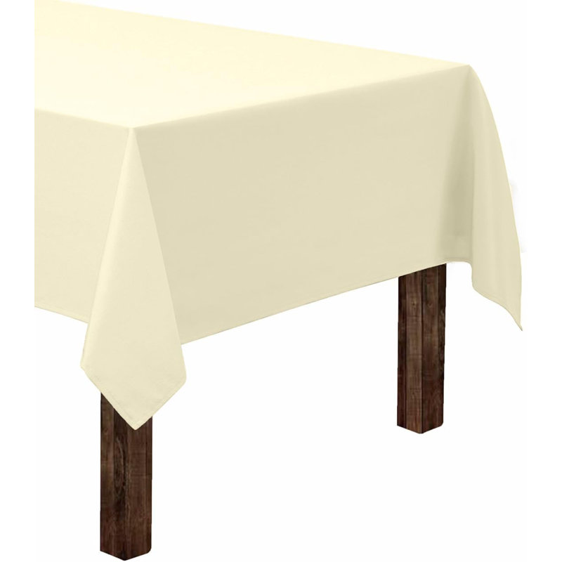 Ambee Dining Linens, 60" W x 102" L, Ivory