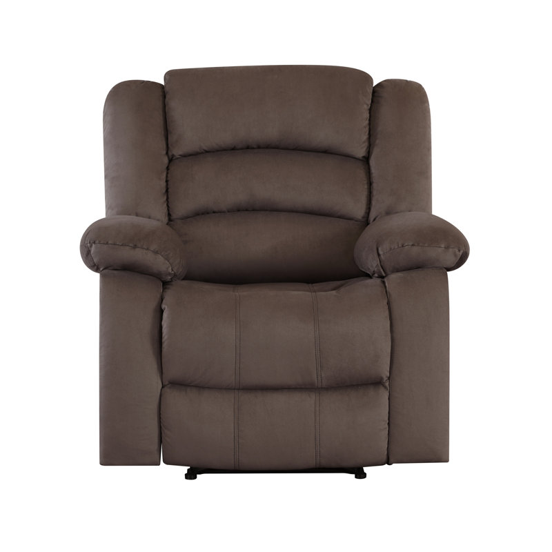 Fauteuil inclinable en tissu de microfibre transitionnel, Brun