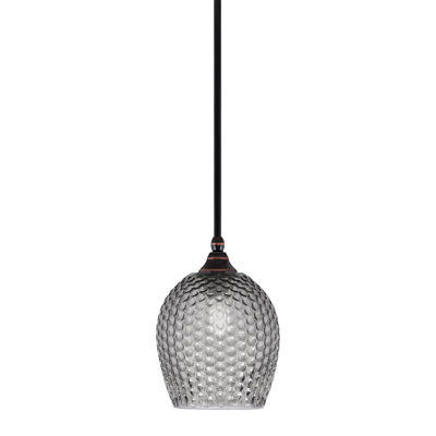 Mini-luminaire suspendu avec tige en verre 7,5 po
