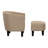 Anges Upholstered Barrel Chair with Ottoman-72831340