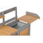 Banc de rempotage extérieur, table de travail en bois avec cabine
