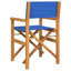 Ensemble de 2 chaises de réalisateur, bois de teck, polyester-547986785-775336860