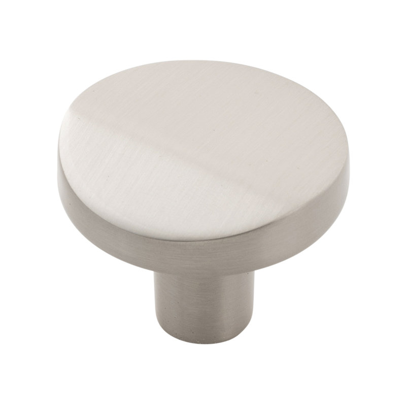 Poignée fantaisie Veer 1 3/8 po de diamètre, Nickel satiné