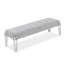 Banc d'appoint en velours rose - gris