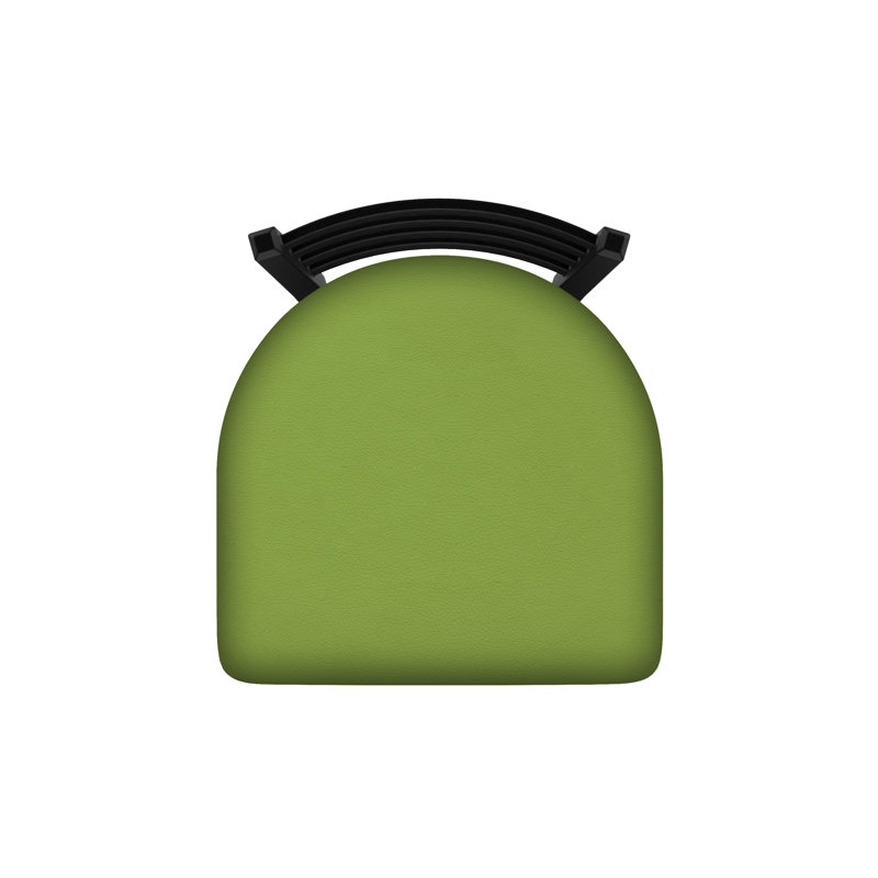 Tabouret de bar pivotant de 36" Evers, Noir froissé, Vinyle - vert kiwi Canter, Extra Tall (36” Seat Height)