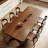 Solid wood rectangular dining table-176882273