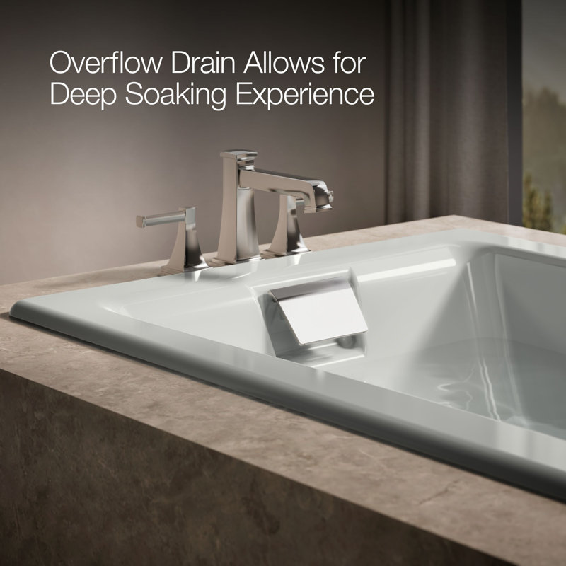 Tea-for-Two® 72" x 36" Soaking Bathtub, Ice Grey