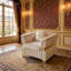 Canapé décoratif moderne de 39,8 po avec garniture dorée et accoudoirs courbés, avec coussin décoratif-814365350