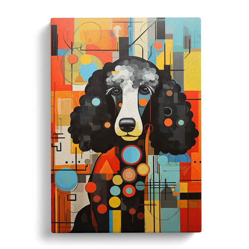 Poodle Constructivism No.3 - Wrapped Canvas, 76cm H x 50cm W x 3cm D