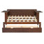 Lit de jour Queen Size avec tiroirs de rangement amovibles et table d'appoint hydraulique