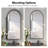 Arched Bathroom Medicine Cabinet With Mirror & Shelves,right Open,wall Mounted-1204950781