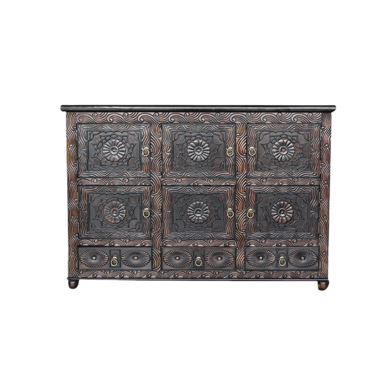 Buffet décoratif en bois massif