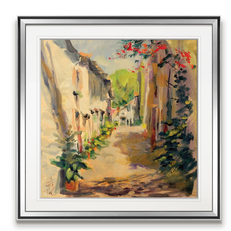 « france iii », peinture, H 16 po x l 16 po x P 1,5 po, Encadrement argenté