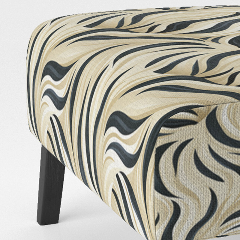 Fauteuil de chambre contemporain crème et noir Harmony Zebra Harmony