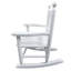Chaise berçante en bois massif blanc, pour l'intérieur et l'extérieur, support pour le dos, processus d'assemblage facile avec trousse et instructions-2119238004