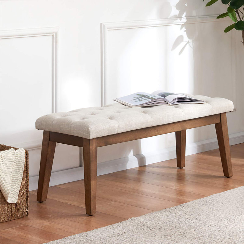 Banc de chambre pour l'extrémité du lit, Beige
