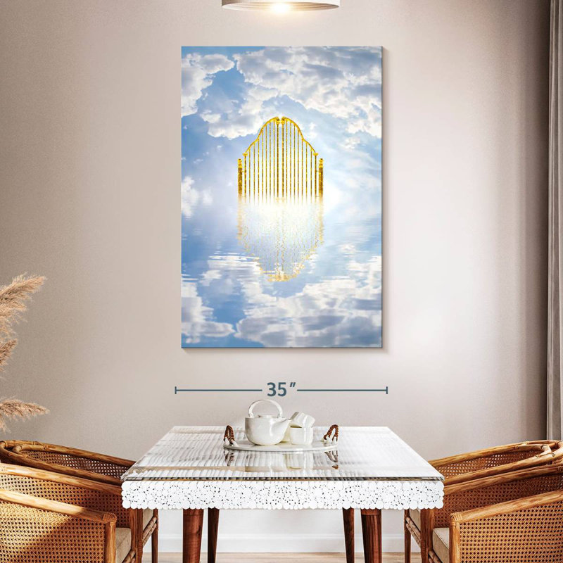 Adella Golden Gates Of Heaven, 51" H x 34" W