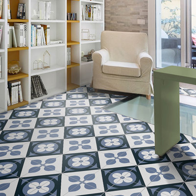 Marmette 8" x 8" Porcelain Stone Look Wall & Floor Tile