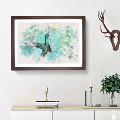 Green Hummingbird - Picture Frame Painting Print