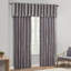 Cantonnière en fausse soie brodée gris 50 x 18 po-118743556