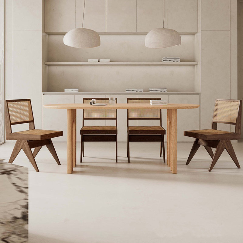 Table de salle à manger Burlywood, H 29,53 po x L 62,99 po x l 27,56 po