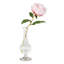 Clear/Silver 8" Glass Table Vase