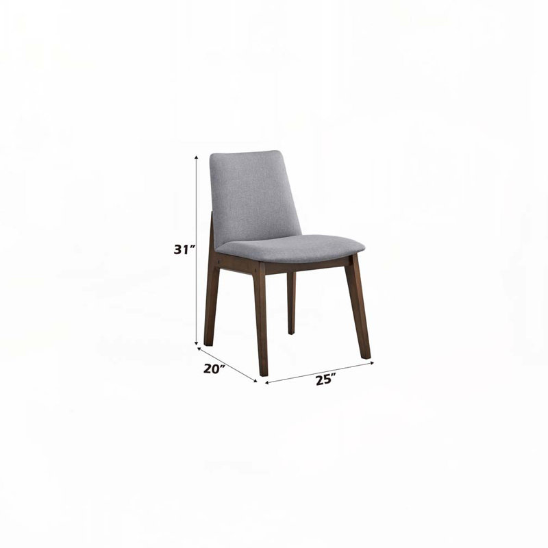Ensemble de chaises de salle à manger rembourrées en tissu avec dossier, 4 pieds