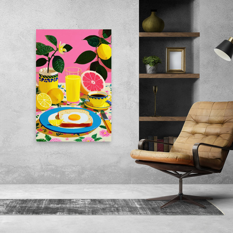 «Vibrant Citrus Petit déjeuner», H 48 po x l 32 po