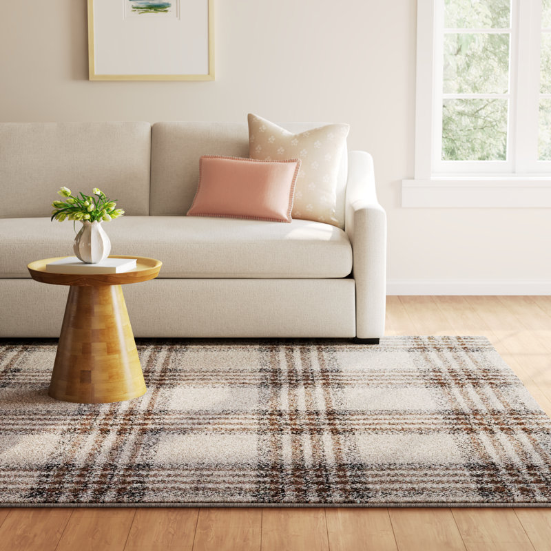 Kage Performance Plaid Indoor Rug, Rectangle 7'10" x 10'
