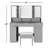 Safta Makeup Vanity with LED Mirror and Built-in Outlets-682700675