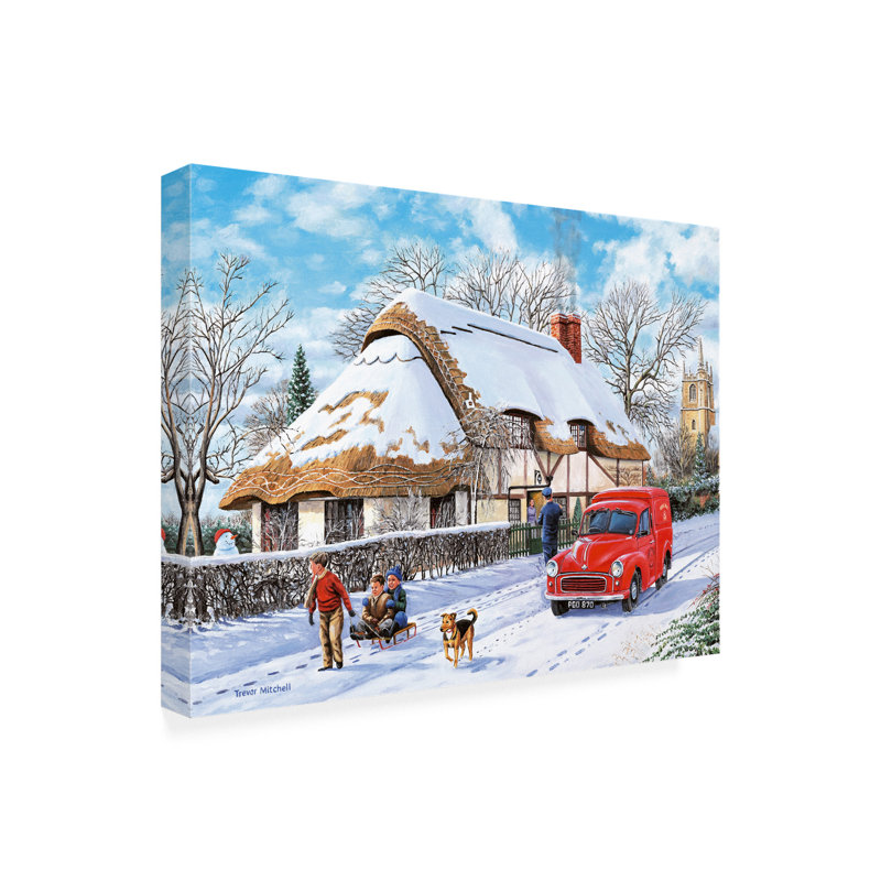 « Winter puzzle » par Trevor Mitchell-reproduction sur toile tendue, H 14 po x l 19 po x p 2 po