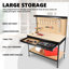 Établi 63 po pour garage, bureau, atelier - capacité de 300 lb avec tiroirs et acier, imperméable, antirouille