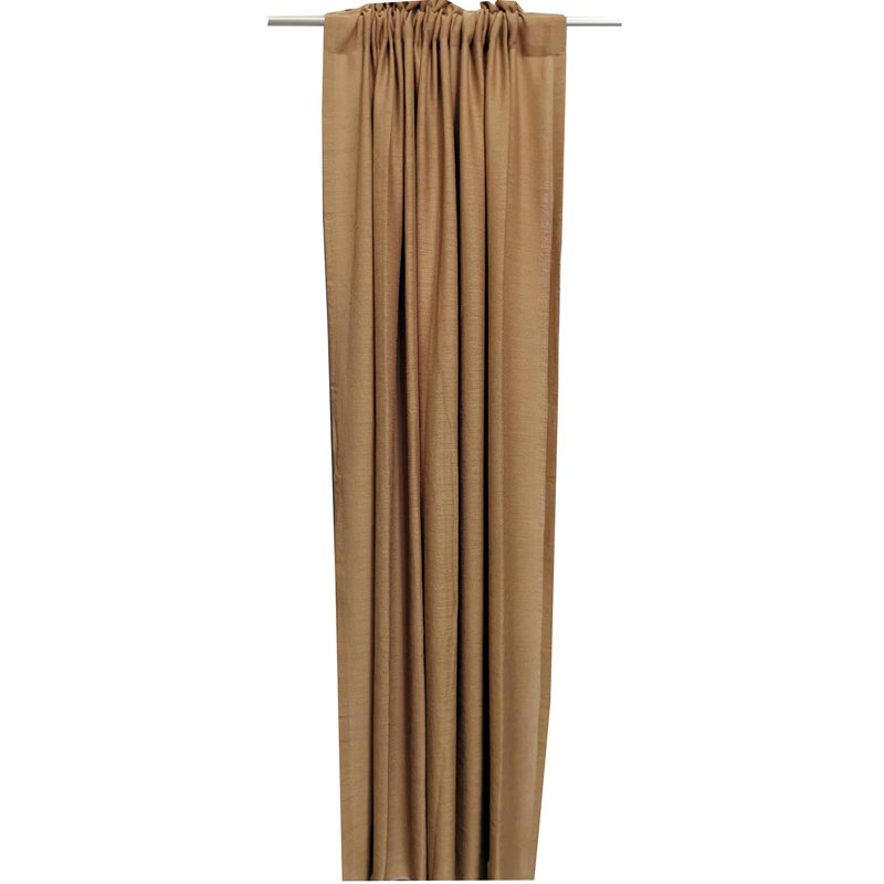 Panneau de rideau simple diaphane avec passe-tringle Natural Borwn