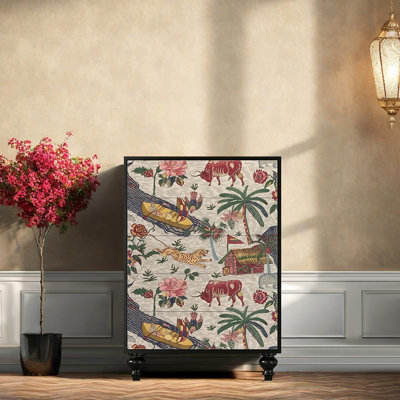 Armoire de décoration de salon français à petite foule