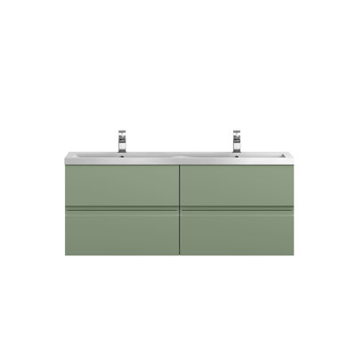 Urban 1205mm Double Bathroom Vanity with Integrated Vitreous China Basin