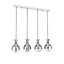 Lustre moderne élégant, noir et bronze, 31,5 po x 5,1 po | Corps en métal robuste avec capuchon en verre, 4 x douilles E27 (6 W maximum) | Luminaire de style industriel pour la maison et le bureau, classé IP20-1955446971-1957157655