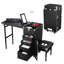 Table de manucure BYOOTIQUE avec tabouret de pédicure | Bureau pour prothésiste ongulaire | Verrouillable, 4 tiroirs, roulettes amovibles, table de manucure portative, trousse de toilette de voyage, manucure à domicile