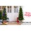 Arbre de Noël 4 pi avec base scintillante, 100 multicolores, 396 pe / embouts, baies rouges et pin pour un décor festif, lumières DEL colorées de 48 po, baies et pot décoratif